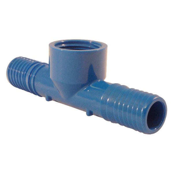 Swivel 0.75 in. Insert x 0.75 in. Dia. Insert Polypropylene Tee, Blue SW1489361